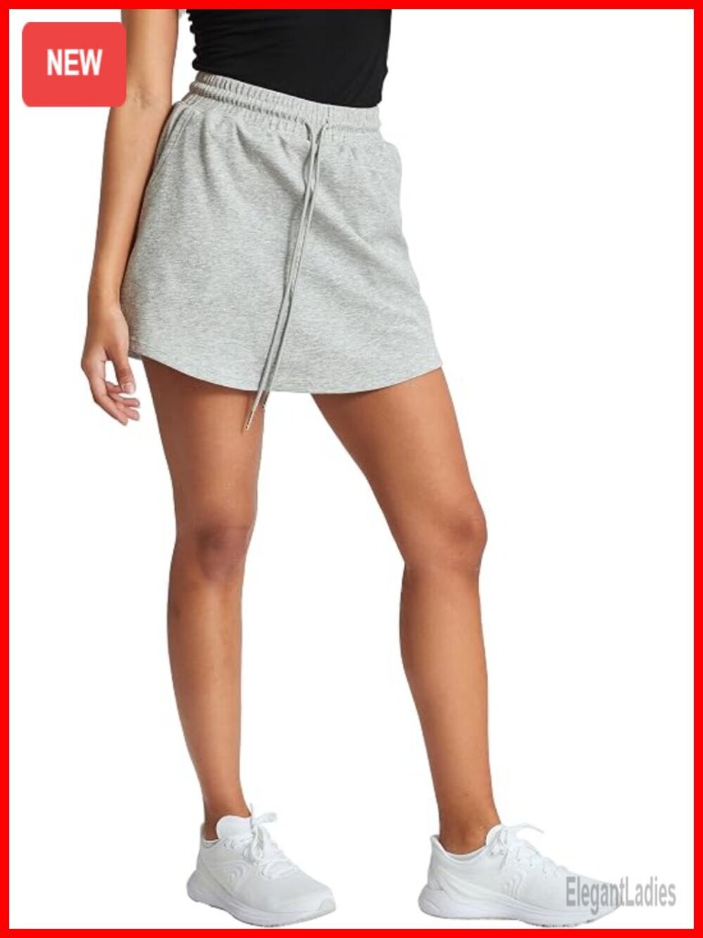 Cotton Athletic Skort with Built-in Shorts Quick Dry